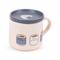 Taza de Porcelana con Posavasos Gato PUSHEEN Sushi Bar