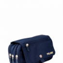 Portatodo de 4 Cremalleras con Solapa Azul MILAN