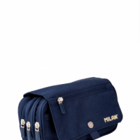 Portatodo de 4 Cremalleras con Solapa Azul MILAN - Guanxe Atlantic Marketplace