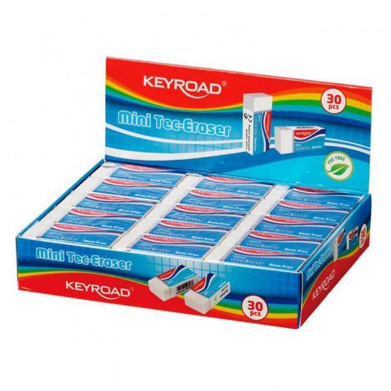 Goma de Borrar Key Tec-eraser 30 Unidades  KEYROAD