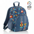 Mochila Doble London Reciclada Grand Prix  SAFTA