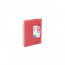 Carpeta A4 CARCHIVO con Espiral y 50 Fundas Roja