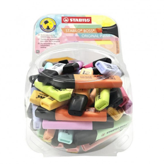 Rotulador Fluorescente STABILO Boss Pastel Expositor