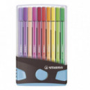Rotulador de Punta de Fibra STABILO Pen 68 Color Parade Estuche de 20 Unidades