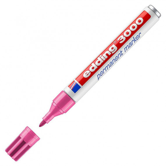 Marcador Permanente EDDING 3000 Punta Cónica Rosa