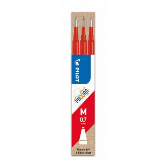 Recambio para Bolígrafo Borrable PILOT Frixion Ball Rojo Blíster 3 Unidades
