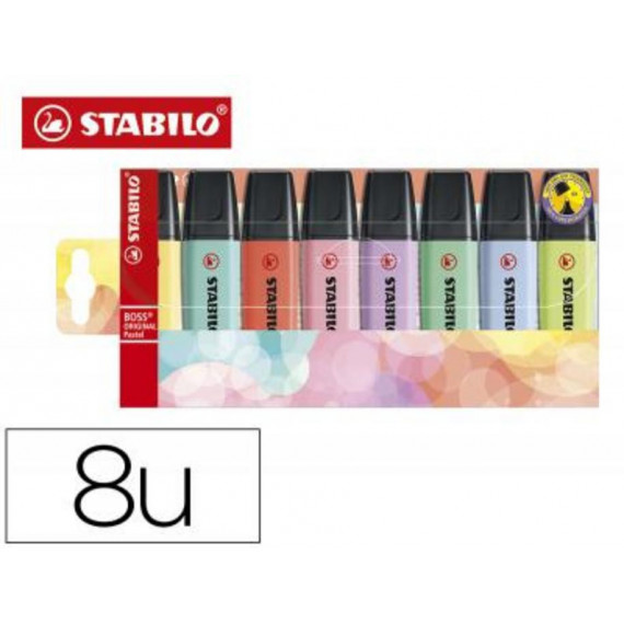 Marcador Fluorescente Stabilo Boss Pastell Estuche 8 Unidades Surtidos  STAEDTLER