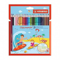 Lápiz Acuarelable STABILO Aquacolor 24 Unidades