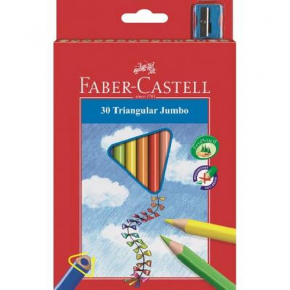 Lápiz Triangular Jumbo 30 Colores FABER-CASTELL