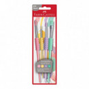 Blíster de 4 Pinceles Suaves Faber  FABER-CASTELL