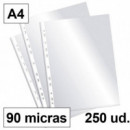 Fundas Multitaladro A4 Cristal 90 Micras Caja de 10 Unidades