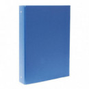 Carpeta con Anillas de Cartón Forrado Tamaño Folio de 38 Mm Azul Brillante  CARCHIVO