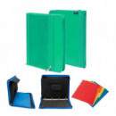 Carpeta CAMPUS A4 con 4 Anillas de 30 Mm y Cremallera de Color Verde