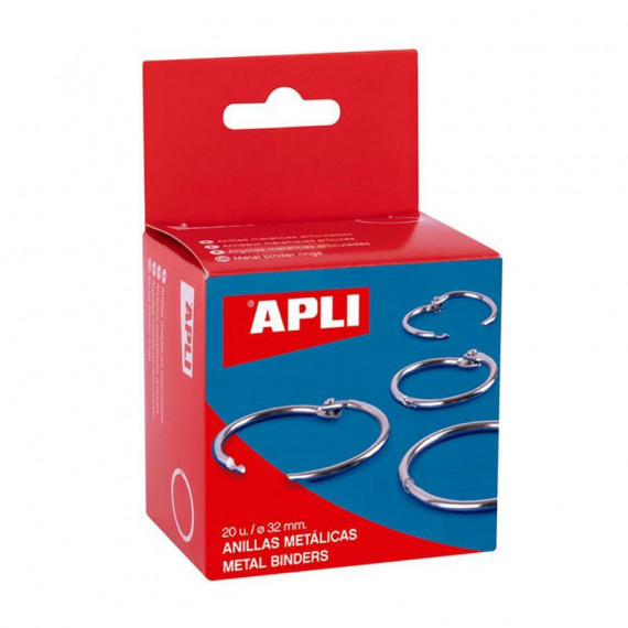 Anillas Metálicas APLI 32 Mm 20 Unidades