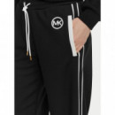 Pantalón Deportivo de Piqué con Ribetes en Contraste de MICHAEL KORS