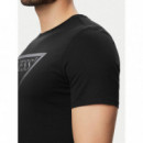 Cn Ss Core Triangle Logo Tee Jet Black a  GUESS
