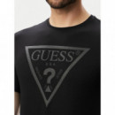 Cn Ss Core Triangle Logo Tee Jet Black a  GUESS