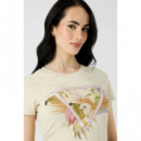 Ss Cn Palm Triangle Tee Pearl Oyster  GUESS