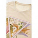 Ss Cn Palm Triangle Tee Pearl Oyster  GUESS