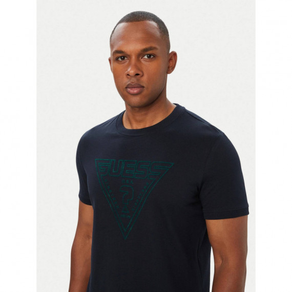 Miken Cn Ss T-shirt Navy Sea  GUESS