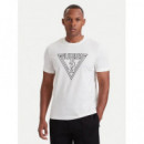 Miken Cn Ss T-shirt Salt White  GUESS