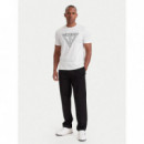 Miken Cn Ss T-shirt Salt White  GUESS