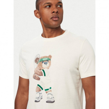 Berry Cn Ss T-shirt Salt White  GUESS