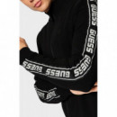 Nos Full Zip New Arlo Sweatshirt Black  GUESS