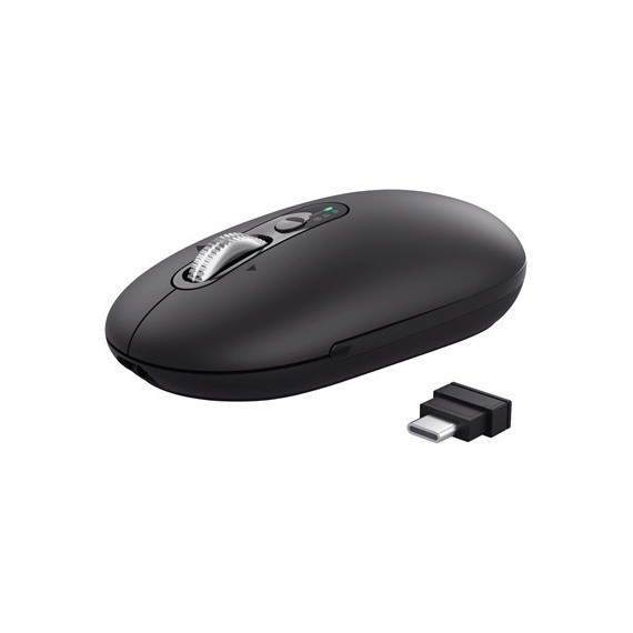 TRUST Raton Inalambrico Bluetooth SERON HYPERSCROLL Negro Silencioso Recargable 26018