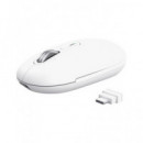 TRUST Raton Inalambrico Bluetooth SERON HYPERSCROLL Blanco Silencioso Recargable 26019