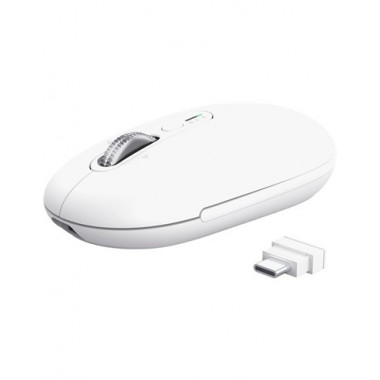 TRUST Raton Inalambrico Bluetooth SERON HYPERSCROLL Blanco Silencioso Recargable 26019