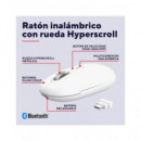 TRUST Raton Inalambrico Bluetooth SERON HYPERSCROLL Blanco Silencioso Recargable 26019