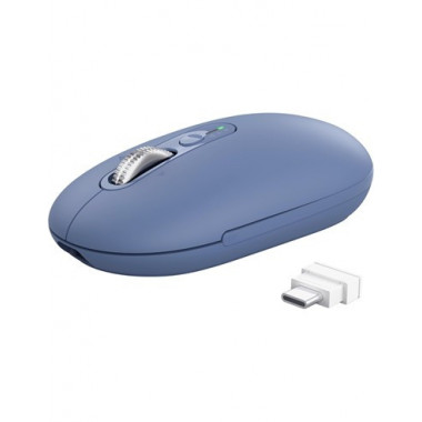 TRUST Raton Inalambrico Bluetooth SERON HYPERSCROLL Azul Silencioso Recargable 26019