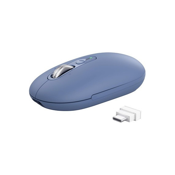 TRUST Raton Inalambrico Bluetooth SERON HYPERSCROLL Azul Silencioso Recargable 26019