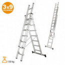 Escalera Aluminio 3 Tramos 3X9 AIRMEC
