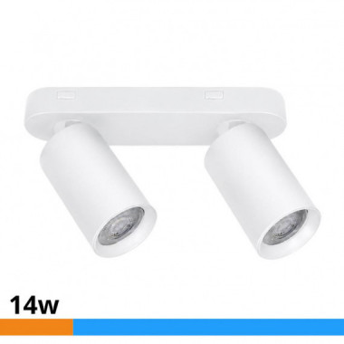 Aplique Led Blanco 2 Focos Serie Flex Luz Fria AIRMEC 14W
