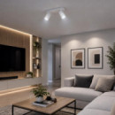 Aplique Led Blanco 2 Focos Serie Flex Luz Fria AIRMEC 14W