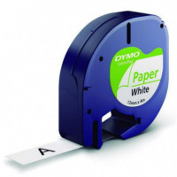 Cinta DYMO Letratag de Papel Blanco 12 Mm X 4 M 91200