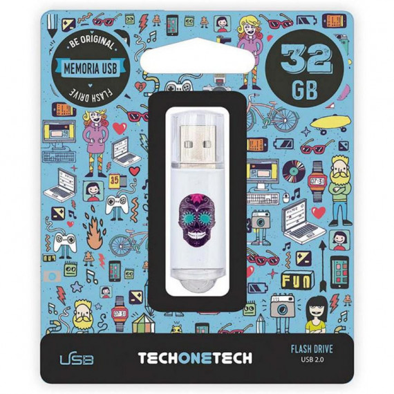 Pendrive TECH1TECH 32 Gb Calavera  TECH ONE TECH