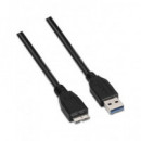 AISENS Cable Datos USB a a Micro USB Ancho para Disco Duro 2MTRS  A105-0044