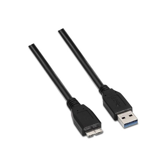 AISENS Cable Datos USB a a Micro USB Ancho para Disco Duro 2MTRS  A105-0044