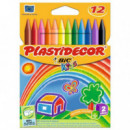 Ceras Plásticas BIC Plastidecor Kids 12 Colores
