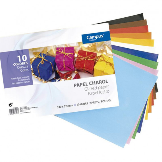 Bloc de Papel Charol Paper-in 10 Hojas  PLUS OFFICE