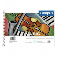 Bloc de Música con 20 Hojas Paper-in  PLUS OFFICE