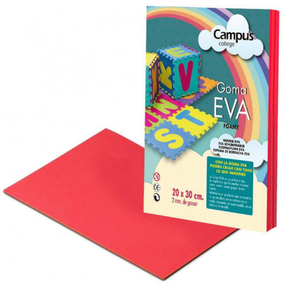 Goma EVA Campus A4 Rojo
