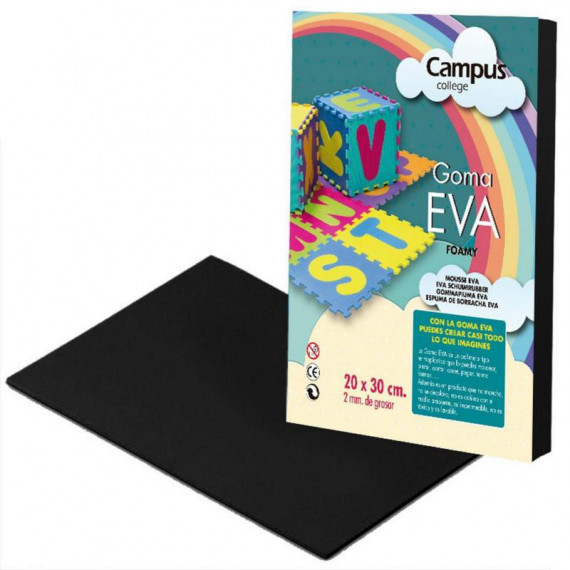 Goma EVA Campus A4 Color Negro