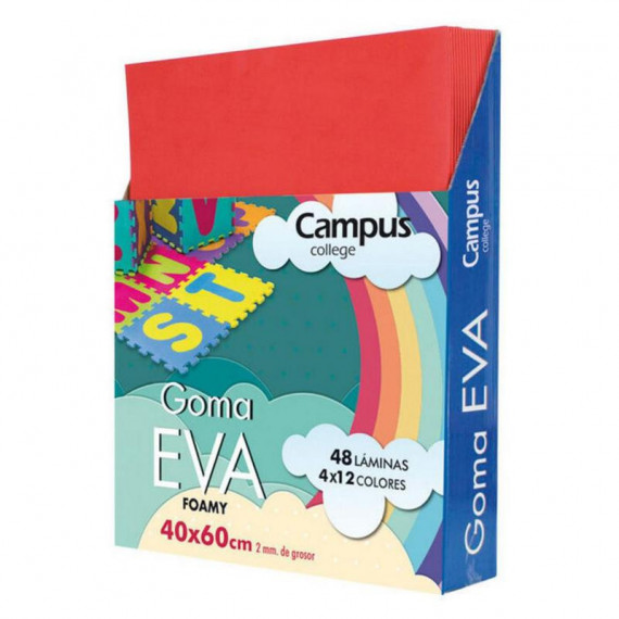 Goma EVA Campus College 400x600 mm Rojo