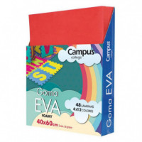 Goma EVA Campus College 400x600 mm Rojo