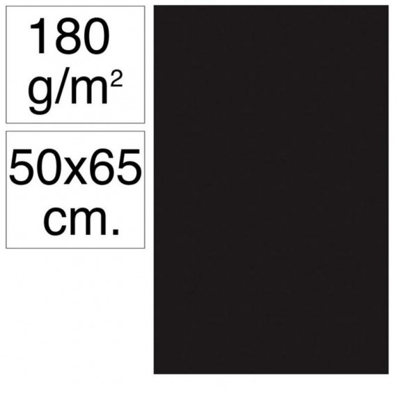 Cartulina Campus 50x65 cm 180 g Negro 25 Unidades