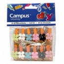 Set de Manualidades CAMPUS con Pinzas de Flores 12 Unidades